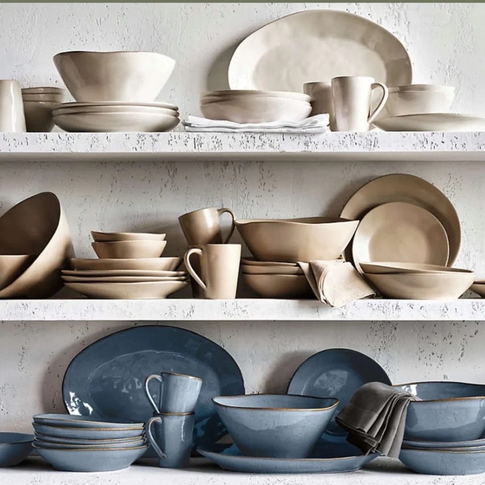New: Crate & Barrel Marin Stonewear Serving Bowl.